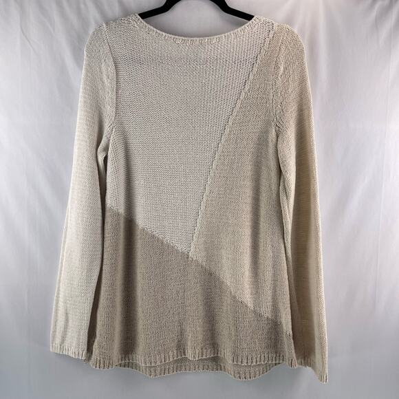 J. Jill Pure Jill Colorblock Lightweight Cotton Blend Tunic Sweater - Picture 5 of 10